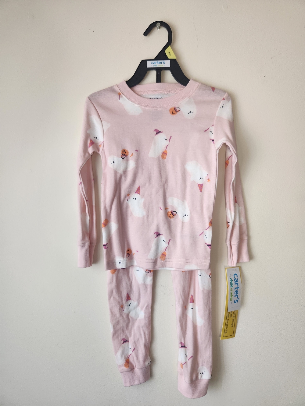 Carter's Pink Ghost Halloween Pajama Set